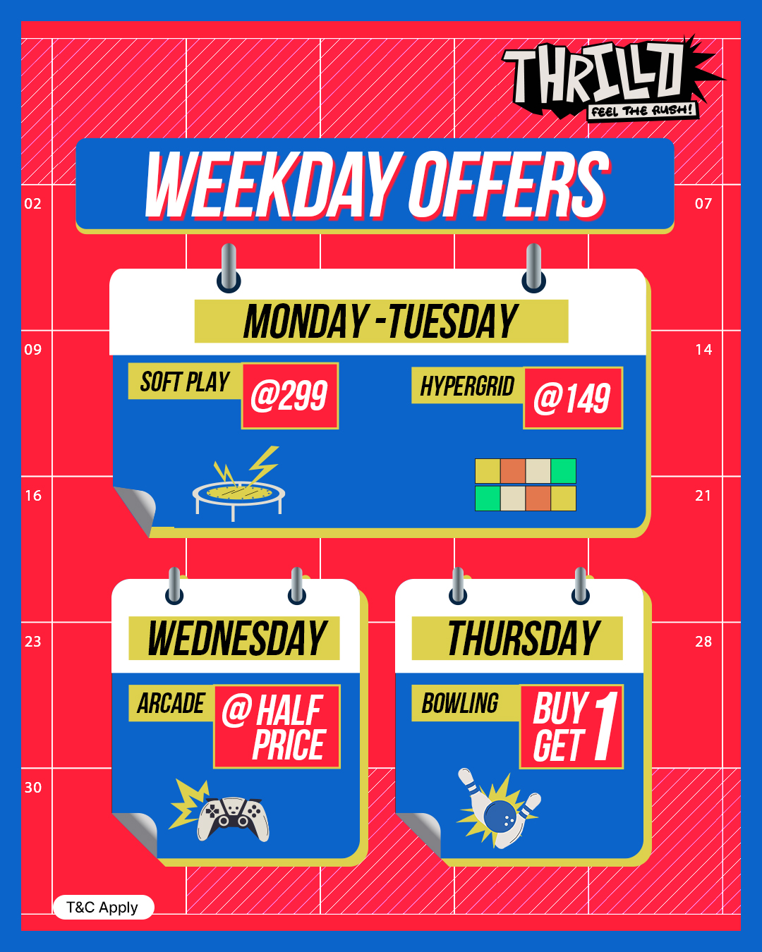 weekly offers from thrilld